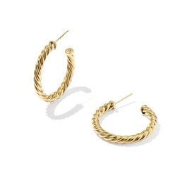 KENDRA SCOTT Victoria Thick Twist 14k Gold-Filled Hoop Earrings
