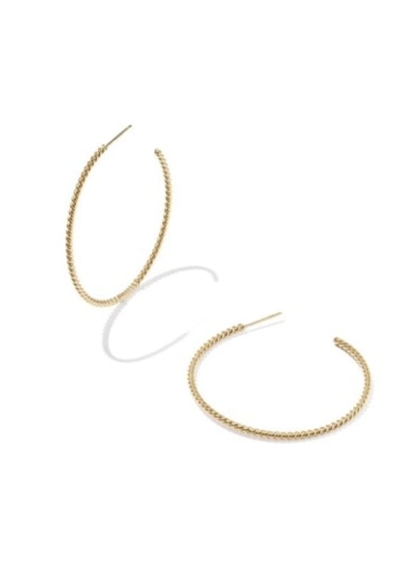 KENDRA SCOTT Victoria Twist 14k Gold-Filled Hoop Earrings