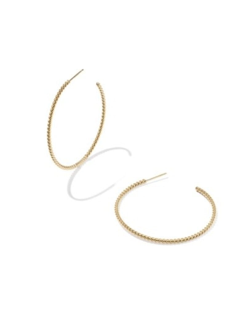 KENDRA SCOTT Victoria Twist 14k Gold-Filled Hoop Earrings