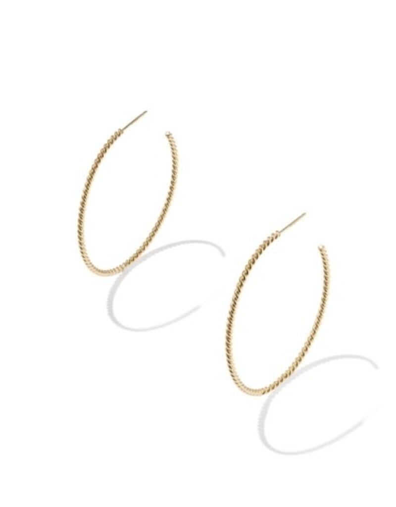 KENDRA SCOTT Victoria Twist 14k Gold-Filled Hoop Earrings
