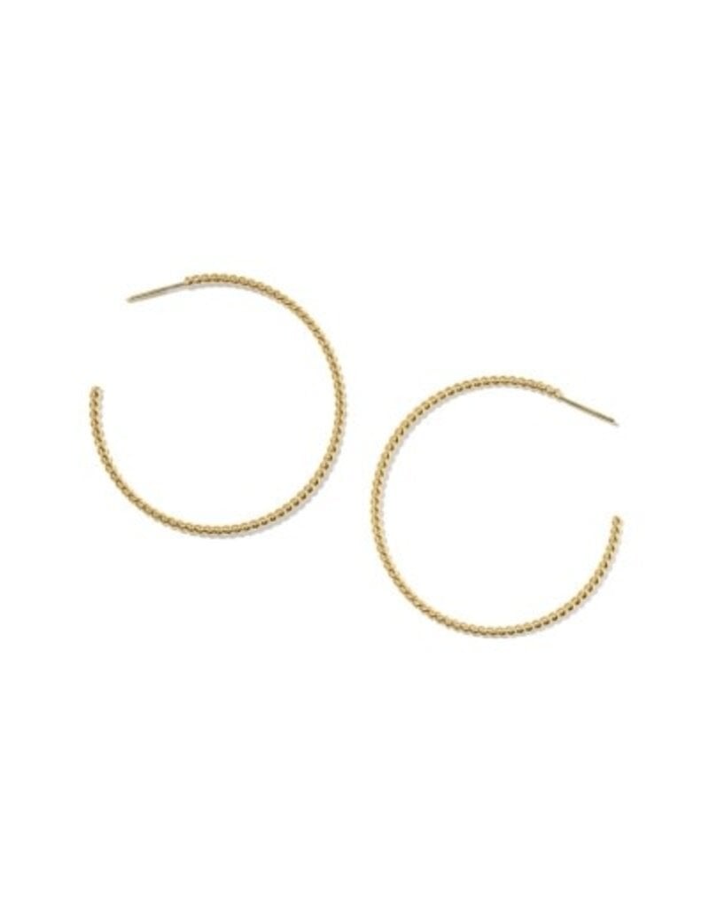 KENDRA SCOTT Victoria Twist 14k Gold-Filled Hoop Earrings