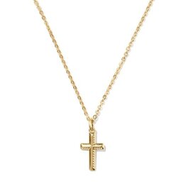 KENDRA SCOTT Cross 14k Gold-Filled Short Pendant Necklace