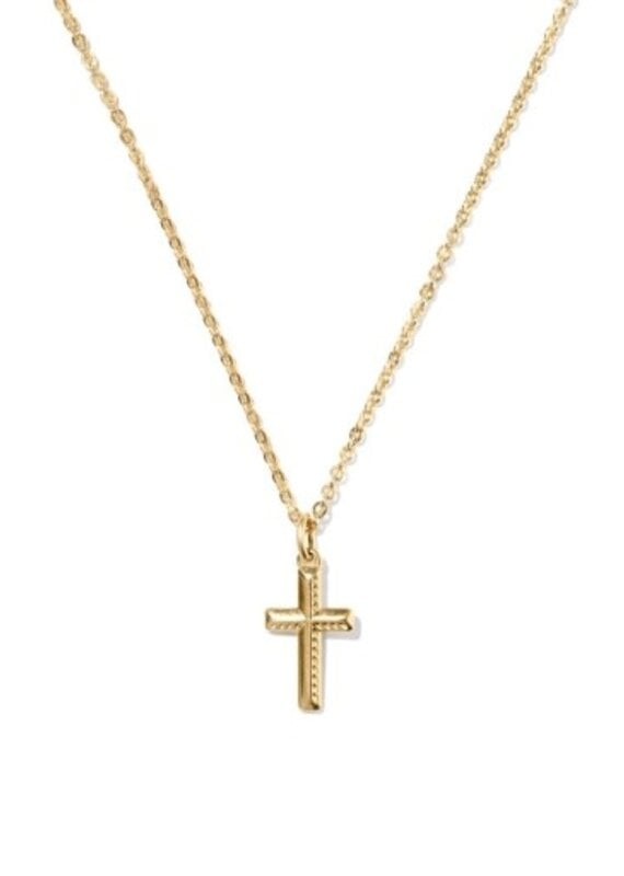KENDRA SCOTT Cross 14k Gold-Filled Short Pendant Necklace