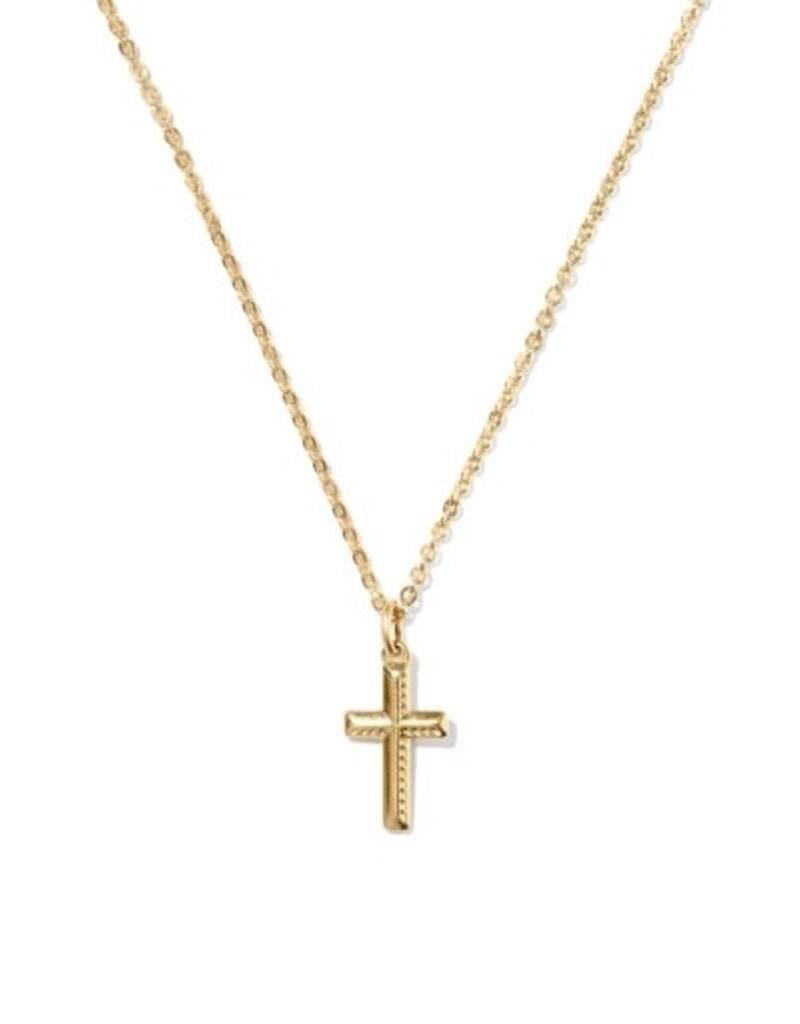 KENDRA SCOTT Cross 14k Gold-Filled Short Pendant Necklace