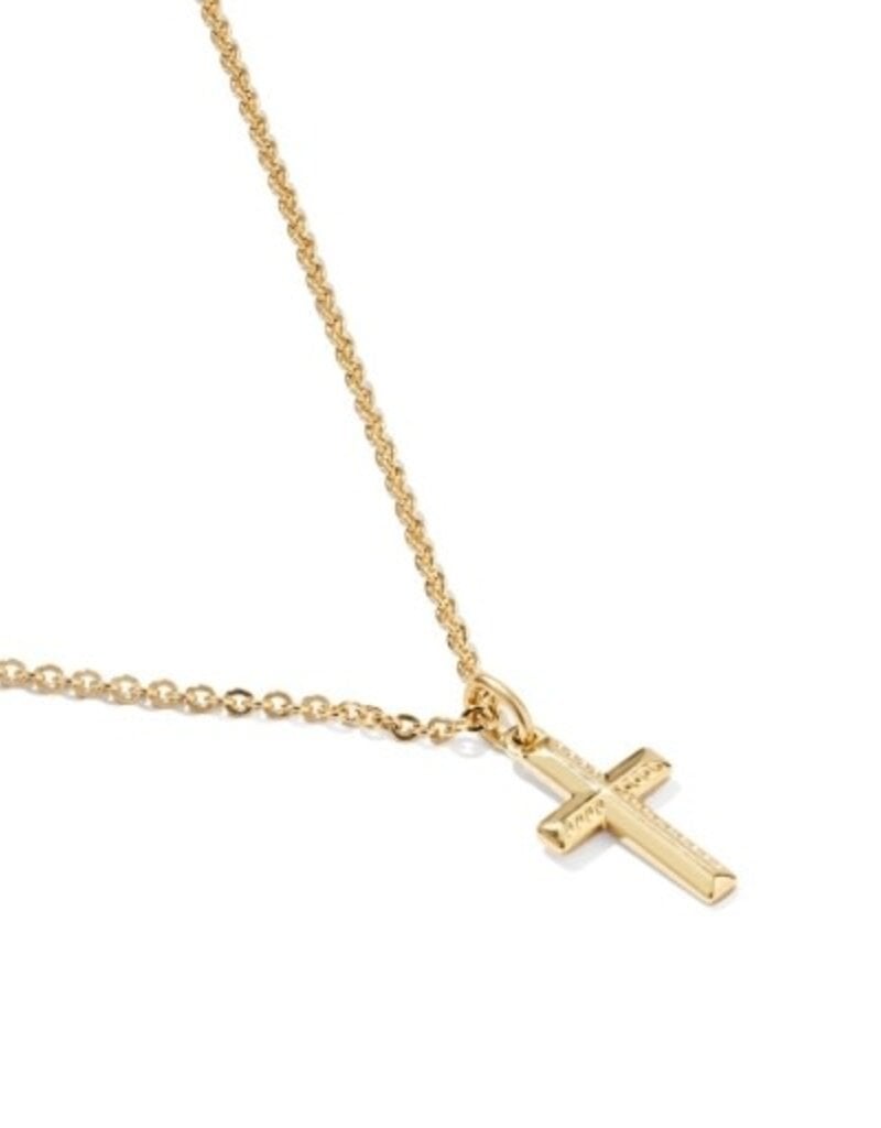 KENDRA SCOTT Cross 14k Gold-Filled Short Pendant Necklace