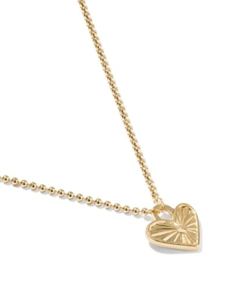 KENDRA SCOTT Ari Heart Beaded 14k Gold-Filled Necklace