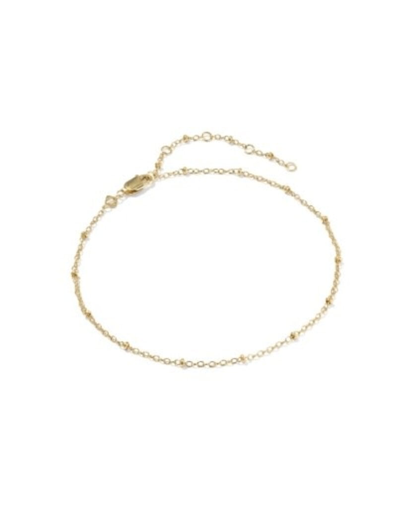 KENDRA SCOTT Evelyn 14k Gold-Filled Single Satellite Chain Anklet