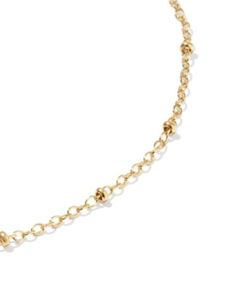 KENDRA SCOTT Evelyn 14k Gold-Filled Single Satellite Chain Anklet