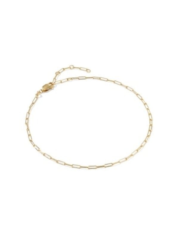 KENDRA SCOTT Meadow Paperclip 14k Gold-Filled Chain Anklet