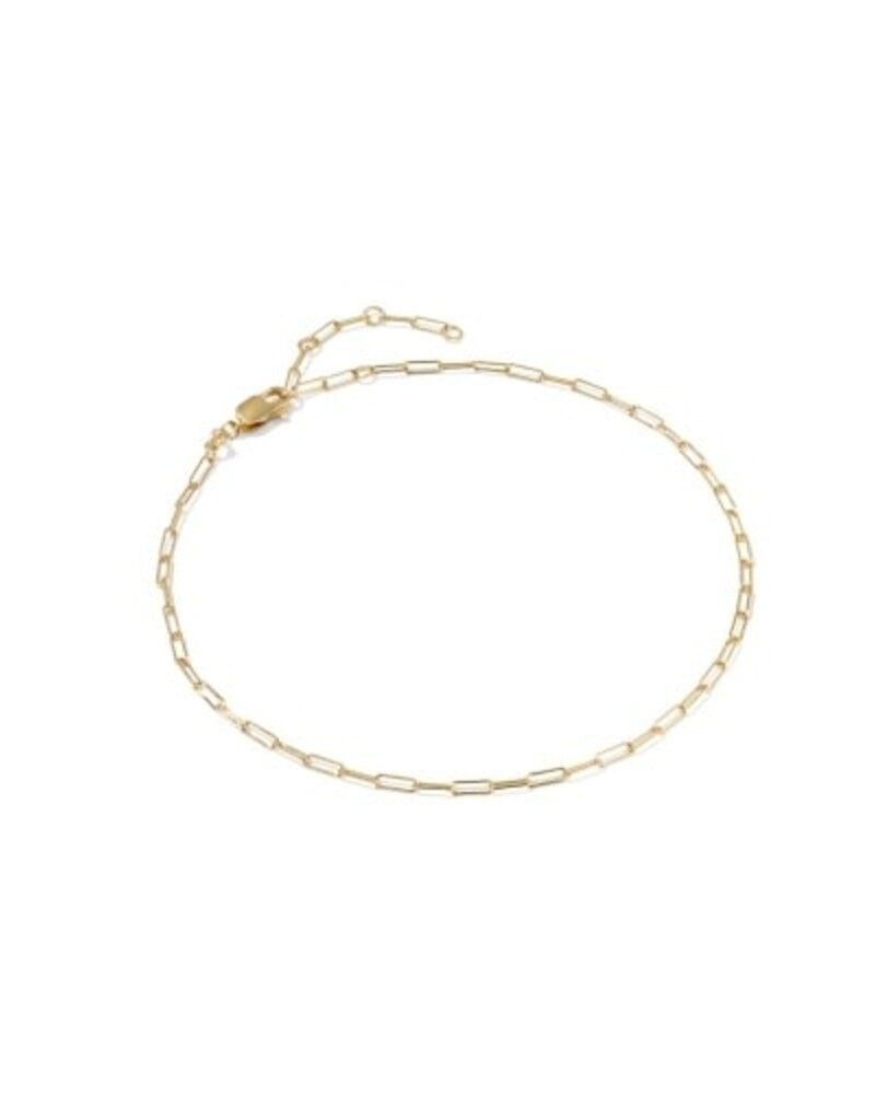 KENDRA SCOTT Meadow Paperclip 14k Gold-Filled Chain Anklet