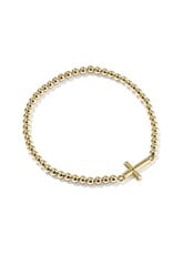 KENDRA SCOTT Cross 14k Gold-Filled Stretch Bracelet