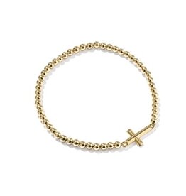 KENDRA SCOTT Cross 14k Gold-Filled Stretch Bracelet