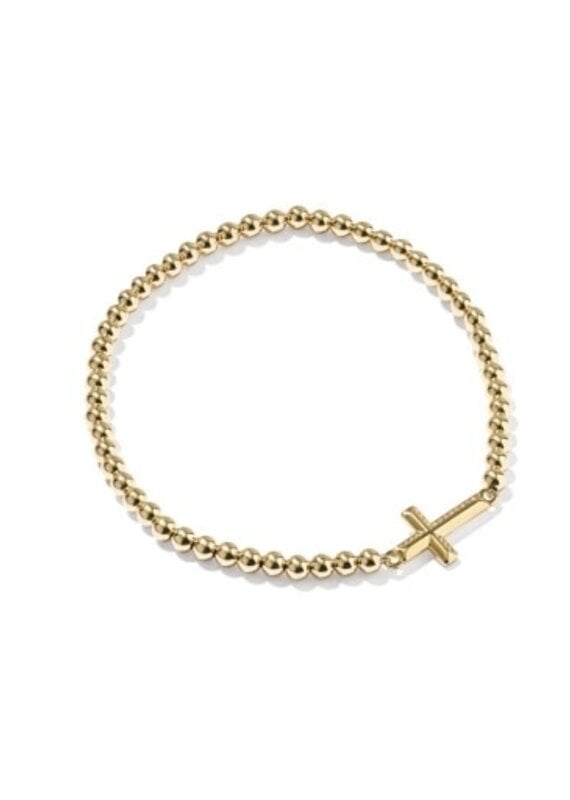 KENDRA SCOTT Cross 14k Gold-Filled Stretch Bracelet