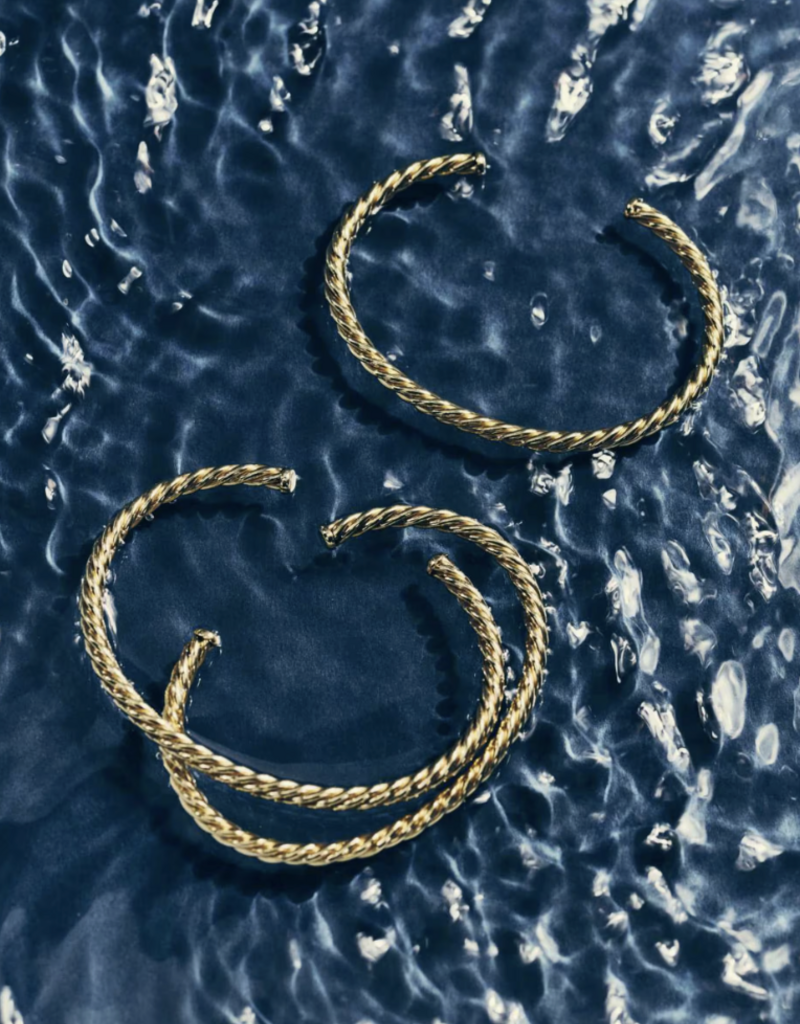 KENDRA SCOTT Victoria Large Twist 14k Gold-Filled Cuff Bracelet