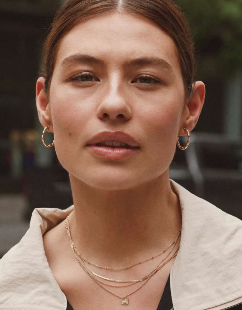 KENDRA SCOTT Miriam Small Bead 14k Gold-Filled Hoop Earrings