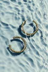 KENDRA SCOTT Victoria Thick Twist 14k Gold-Filled Hoop Earrings