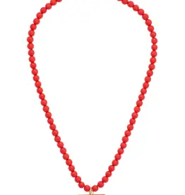 J.HOFFMAN'S Double T Beaded Pendant Necklace