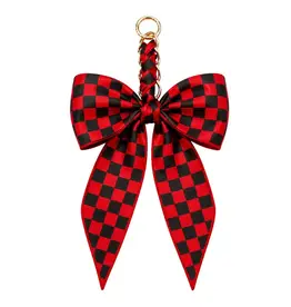 J.HOFFMAN'S Checkered Bow Bag Charm