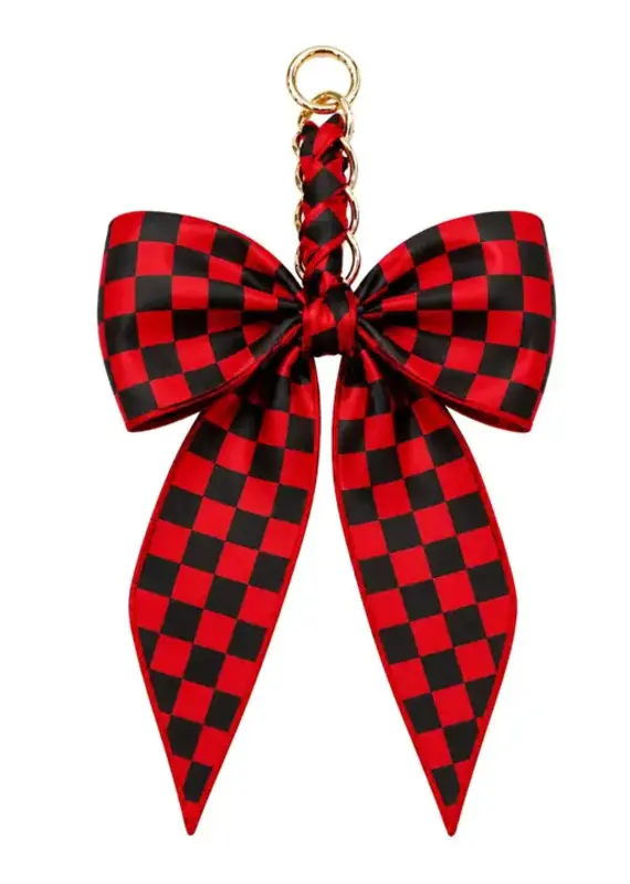 J.HOFFMAN'S Checkered Bow Bag Charm