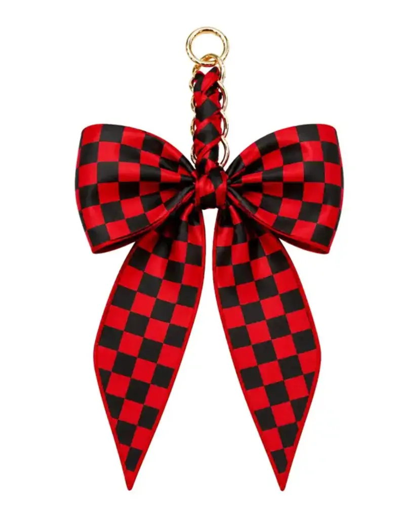 J.HOFFMAN'S Checkered Bow Bag Charm
