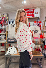 J.HOFFMAN'S Play Again Top in White/ Red