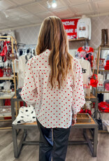 J.HOFFMAN'S Play Again Top in White/ Red