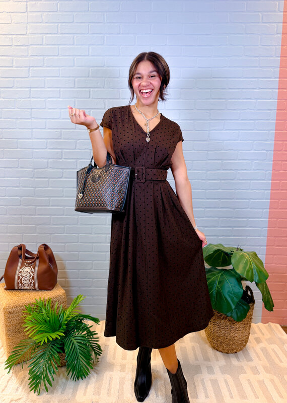 J.HOFFMAN'S Harrington Dress in Brown