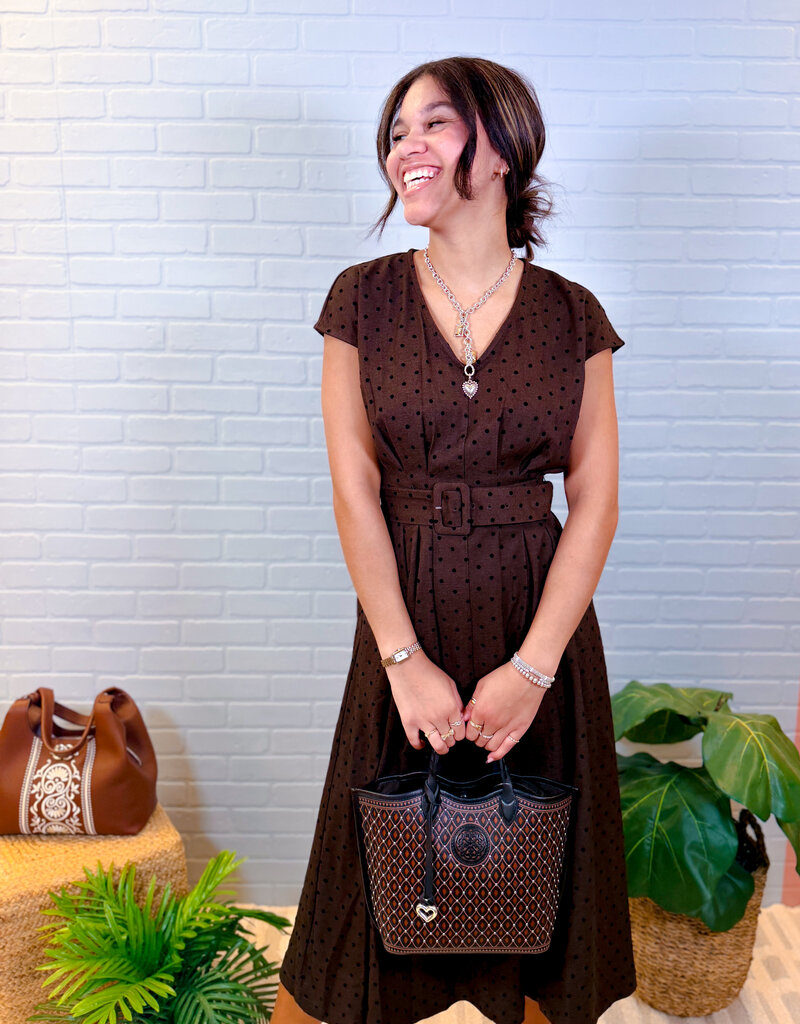 J.HOFFMAN'S Harrington Dress in Brown