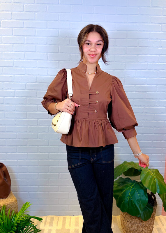 J.HOFFMAN'S Melly Top in Brown