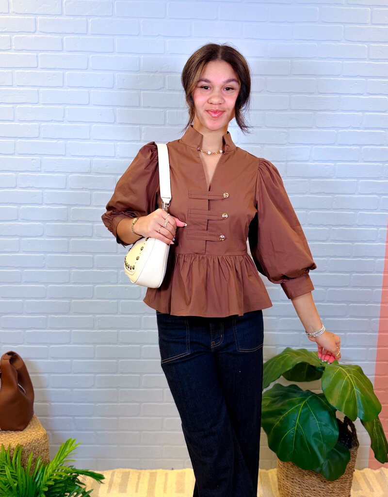 J.HOFFMAN'S Melly Top in Brown