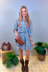 J.HOFFMAN'S Ribben Dress in Blue Floral