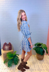 J.HOFFMAN'S Ribben Dress in Blue Floral