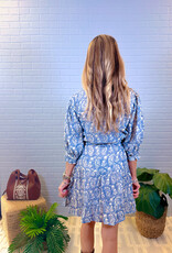 J.HOFFMAN'S Ribben Dress in Blue Floral