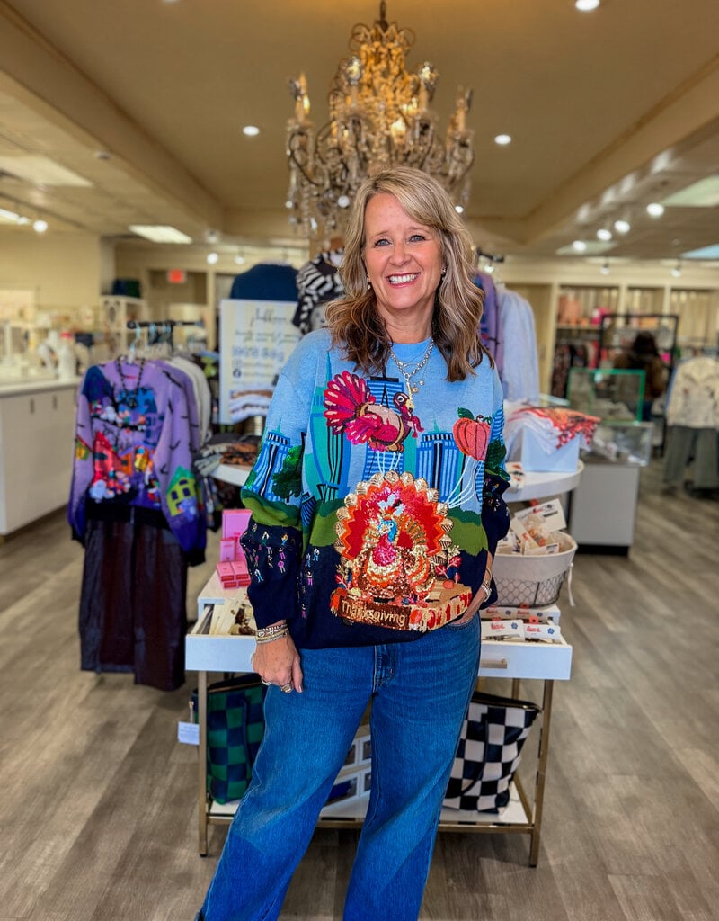 J.HOFFMAN'S Queen of Sparkles Thanksgiving Parade Sweater