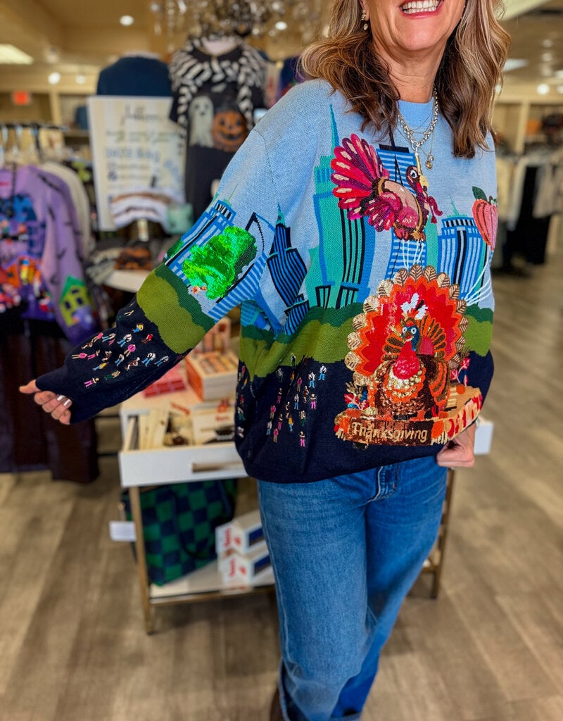 J.HOFFMAN'S Queen of Sparkles Thanksgiving Parade Sweater