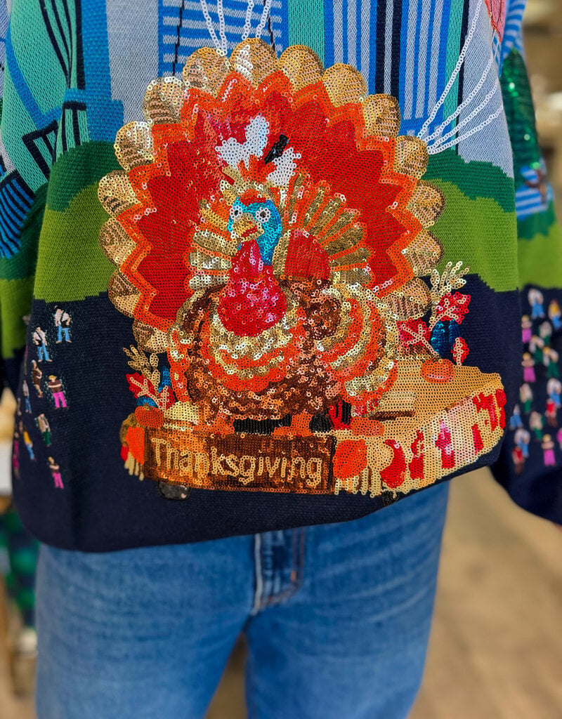 J.HOFFMAN'S Queen of Sparkles Thanksgiving Parade Sweater