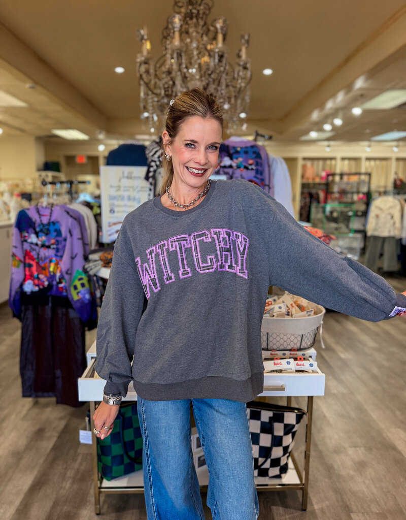 J.HOFFMAN'S Queen of Sparkles Witchy Sweatshirt
