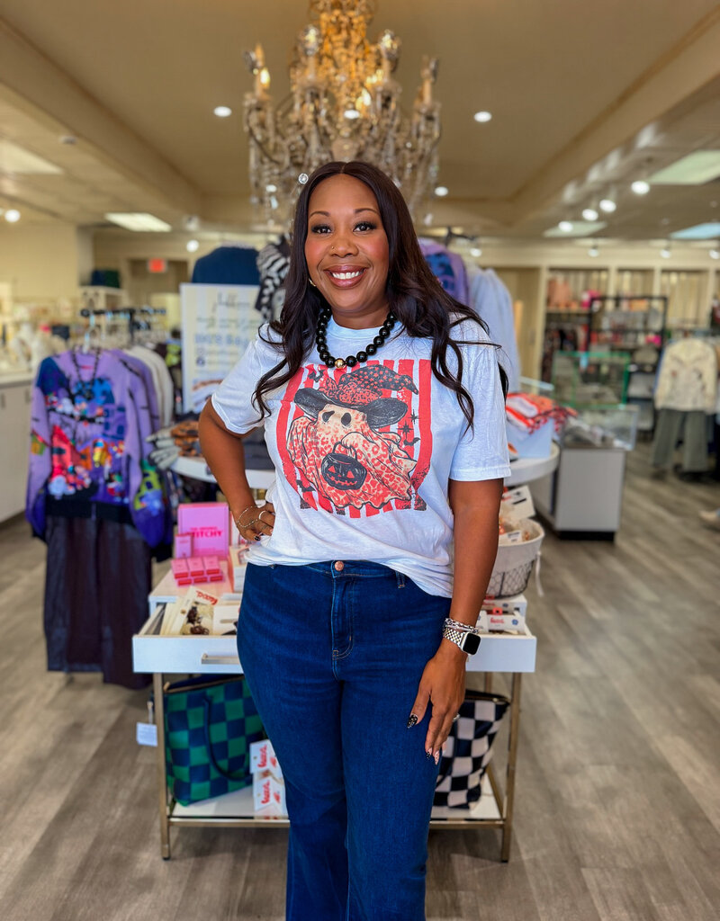 J.HOFFMAN'S Preppy Witchy Ghost Tee