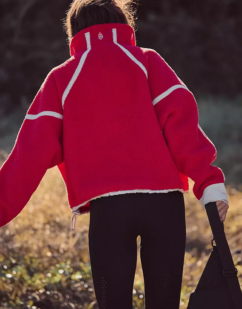 J.HOFFMAN'S FPM Mountain High 1/2 Zip in Candy Apple/ Pearl