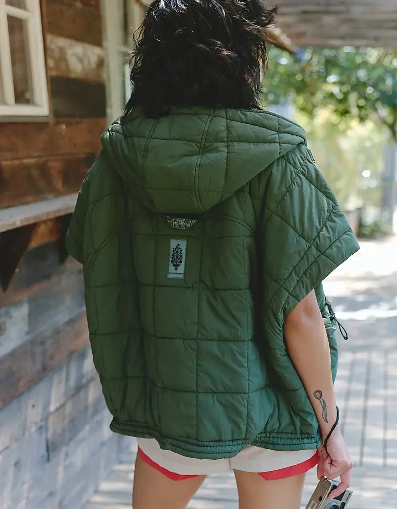 J.HOFFMAN'S FPM Happy Trails Poncho in Ivy