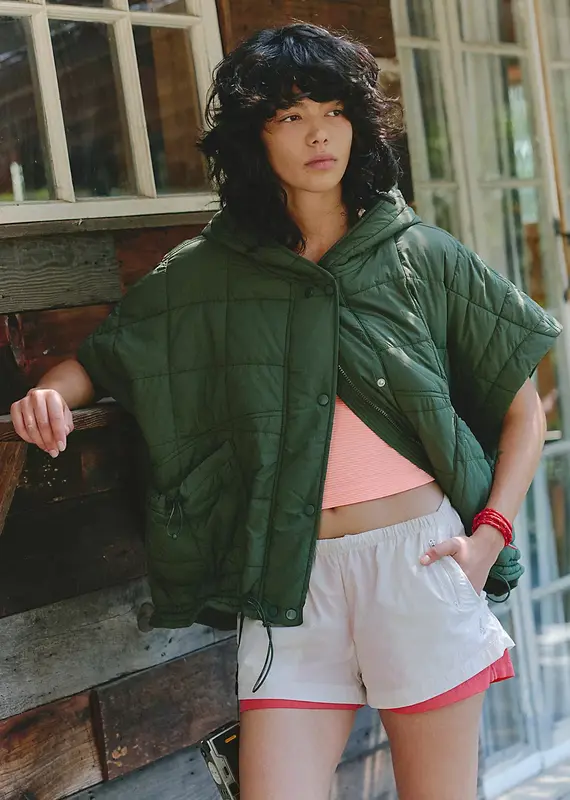 J.HOFFMAN'S FPM Happy Trails Poncho in Ivy