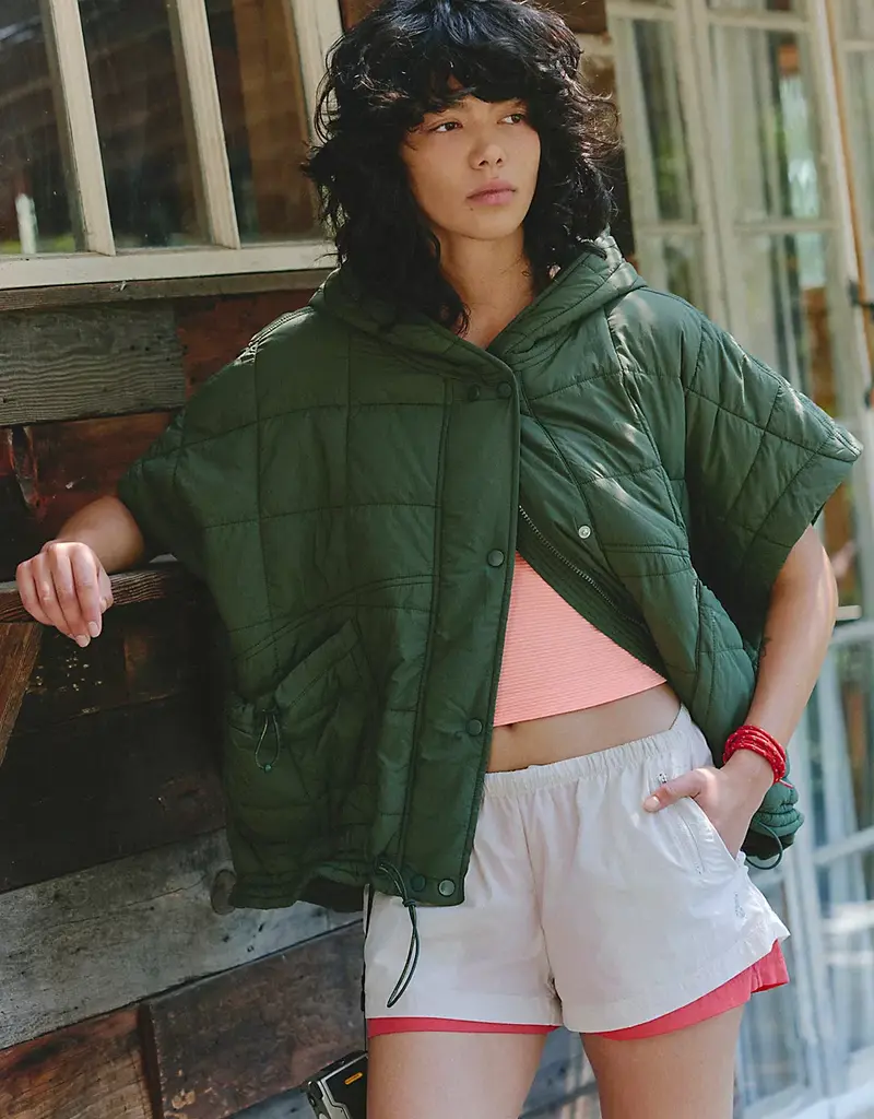 J.HOFFMAN'S FPM Happy Trails Poncho in Ivy