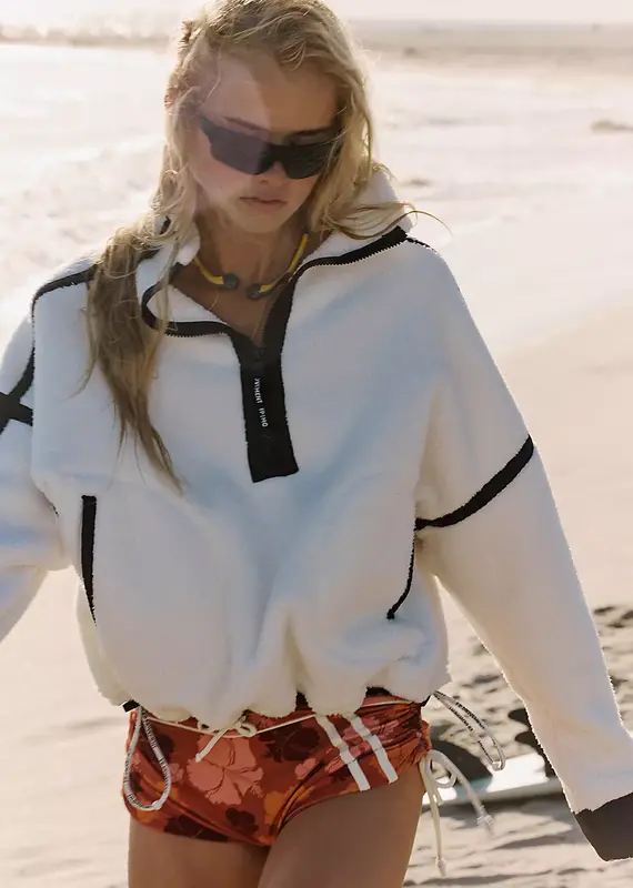 J.HOFFMAN'S FPM Mountain High 1/2 Zip in White Combo