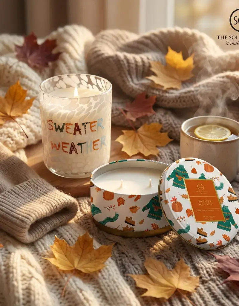 J.HOFFMAN'S Sweater Weather Icon Candle 12oz