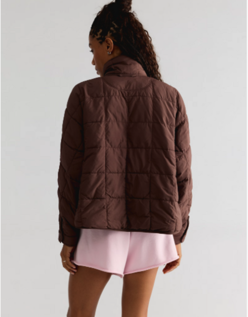 J.HOFFMAN'S FPM Pippa Packable Puffer Jacket in Cocoa