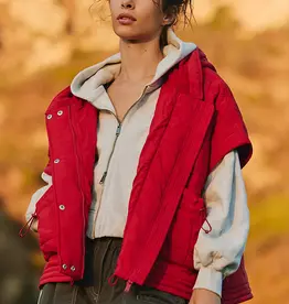 J.HOFFMAN'S FPM Happy Trails Poncho in Candy Apple