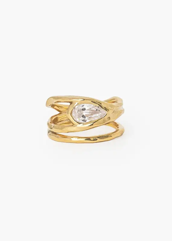 J.HOFFMAN'S Solace Tear Statement Ring