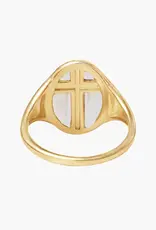 J.HOFFMAN'S Mother of Pearl Cross Ring