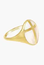 J.HOFFMAN'S Mother of Pearl Cross Ring