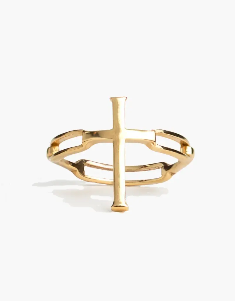 J.HOFFMAN'S Chain Breaker Cross Statement Ring